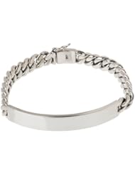 Sterling Silver Curb Chain ID Bracelet - 7.5 Inch