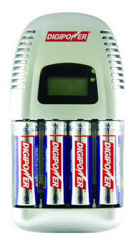 Digipower DPS-LCD10 AA/AAA 45 Minute Charger with LCD Display and 4 - 2700mAh AA Batteries