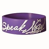 Speak Now Purple Rubber Bracelet