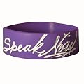 Speak Now Purple Rubber Bracelet