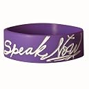 Speak Now Purple Rubber Bracelet