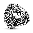 27MM Polished Stainless Steel Biker Ring With Apache Indian Chief Design