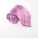 Pink Checkered Woven Silk Tie Present Box Set Orchid Christmas Gift T8123