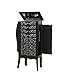 Powell Black with White Scroll Design Jewelry Armoire