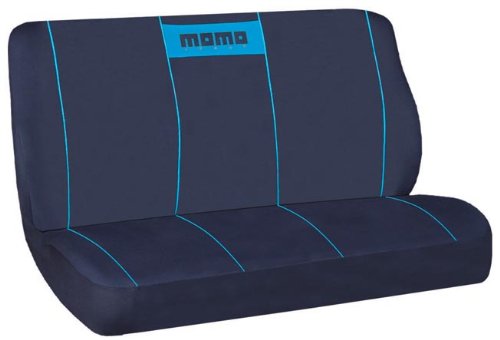 Bench Seat Cover - Car Truck SUV - MOMO Italy Style #2 Black/Blue
