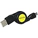 Amzer Micro USB Retractable Data Cable (Black)