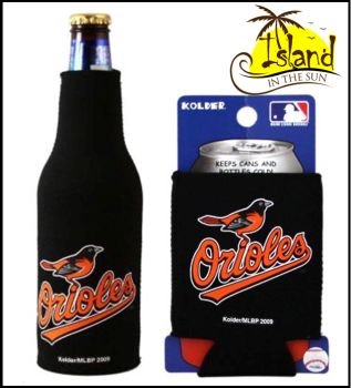 SET OF 2 BALTIMORE ORIOLES CAN & BOTTLE KOOZIE COOLER