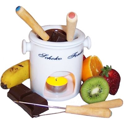 Schokofondue Set Schoko Schokolade Fondue
