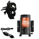 Sony Ericsson w960i Auto Vent Holder with Car Charger - Uses Gomadic TipExchange