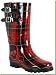 Chooka - Women's Skull Plaid Fleece Lined Rain Boots