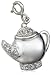 Sterling Silver 1/7 cttw Diamond Tea Pot Charm