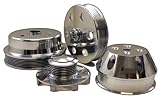 CHEVY SMALL BLOCK BILLET LONG WATER PUMP SERPENTINE PULLEY SET - POLISHED