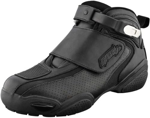 Speed and Strength Moment Of Truth Men's Leather Sportsbike Motorcycle Shoes - Black / Size 11