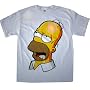 THE SIMPSONS "HOMER: GLOW-IN-THE-DARK DONUT" White Cotton Tee Licensed