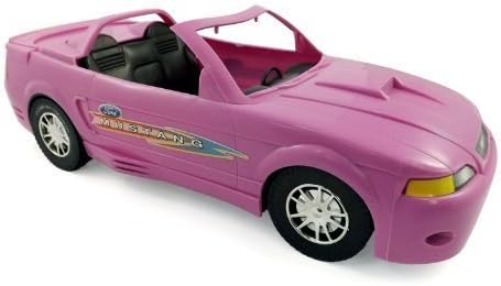 Ford Mustang Glam Pink Convertible Car for Dolls (Great for Barbie) by Starletz