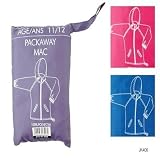Childrens Packaway showerproof school Mac in Bag, Thistle Blue, Age 7-8