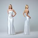 CRUSZ Schmales Brautkleid Abendkleid Weiss