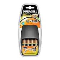 Duracell Value Charger With 4AA Pre Charged Rechargeable Nimh Batteries, CEF14DX4N