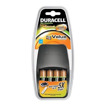 Set A Shopping Price Drop Alert For Duracell Value Charger With 4AA Pre Charged Rechargeable Nimh Batteries, CEF14DX4