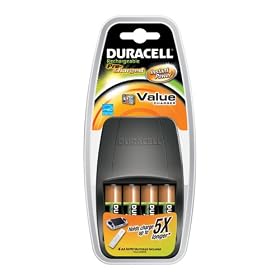 Duracell Value Charger With 4AA Pre Charged Rechargeable Nimh Batteries, CEF14DX4N by Duracell
