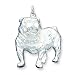Sterling Silver Bull Dog Charm with 20 inch Sterling Silver Chain