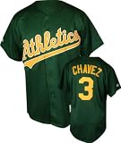 Eric Chavez Oakland Athletics Second Home Dark Green MLB Replica Jersey