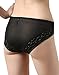 METWAY Women's 100% Mulberry New Silk L-Rise Lace Panties