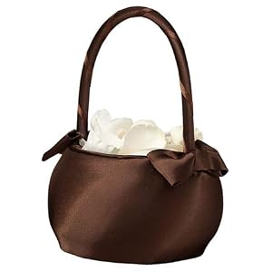 Chocolate Brown Wedding Flower Girl Basket