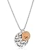 Stainless Steel Two-Tone Charm Necklace with Inspirational Pendant, 18