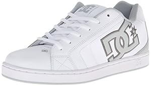 DC Men's Net Sneaker,White/High Rise,12 M US