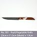 KIWI Stainless Steel, wood handle Kitchen Knife # 501