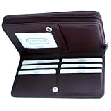 Leatherbay Ladies zip wallet - Burgundy