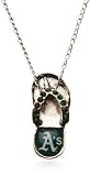 MLB Oakland Athletics Crystal Flip Flop Necklace
