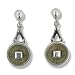 Sterling Silver Chinese Coin Post Earrings by Sajen