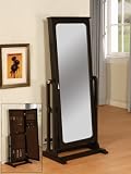 Powell Antique Black Cheval Jewelry Wardrobe 502-551
