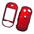Pantech Matrix Pro C820 AT&T Rubberized Snap On Protector Hard Case Rubber Feel Cover Red
