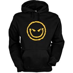 Halloween Horror Grusel Kapuzen Shirt Bad Smilie in schwarz