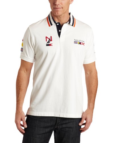 Nautica Men's Solid Graphic Polo