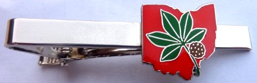 OSU Ohio State University Buckeyes Leaf Tie Bar Clip