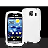 White Silicone Rubber Gel Soft Skin Case Cover for LG Vortex VS660 Phone Ne ....