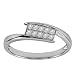 10k White Gold Princess Cut Diamond Ring (1/4 cttw, H-I Color, I3 Clarity)