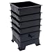 Worm Factory DS4BT 4-Tray Worm Composter, Black