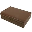 Valet Watches and Jewelry Box Storage Case Leather Brown
