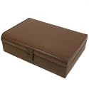 Valet Watches and Jewelry Box Storage Case Leather Brown