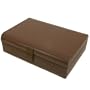 Valet Watches and Jewelry Box Storage Case Leather Brown