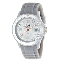Ice Watch - SI.SR.U.S.09 - Montre Mixte - Quartz Analogique - Cadran Argent - Bracelet Silicone Argent - Moyen Mod�le
