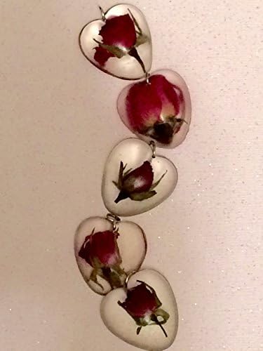 A Red Rose Heart Pendant necklace. Limited Edition. Valentines Day, Anniversary or Romantic Gift for her real rose terranium lasts a lifetime. By Liz Taylor Designs