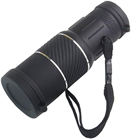 TOMO 20 X 52 Dual Focus Dual Green Film High Powered Monocular Telescope Big Eyepiece for Hunting, Bird Watching, Watching Wildlife or Scenery, Non-Slip Grip, Roof Prism Waterproof Fogproof, Bright and Clear Range of View, Compact and Lightweight Lanyard Portable Design, Glimmer HD Day and Night Vision Scope, 10X Monocular Zoom To See Things 10X Closer, Steady Viewing, Optics Zoom Scalable Telescopic 95m/ 1000m, Black, with Lens Dust Covers