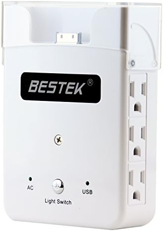 LB1 High Performance New 6 AC Outlets Power Surge Protector Wall Tap for IBM ThinkPad T410 Intel i5 2400 MHz 160GB HDD 8GB DVD/CDRW 14" LCD Win 7 Prof. 64 Bit Laptop T410-2.4i5-8-160-CMB-7P64 with 4 Fast Charging USB Ports, Night Light, iPhone Dock Charging Station