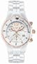 TechnoMarine Women's 208019 MoonSun Ceramic Diamond Gold-Plated White Watch